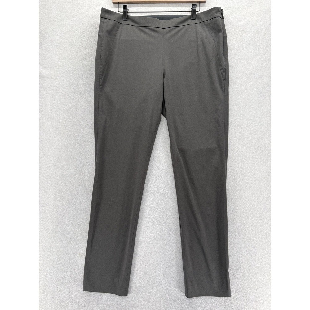 Ministry of Supply Kinetic Skinny Pants Womens 14 Gray Stretch Primeflex Career